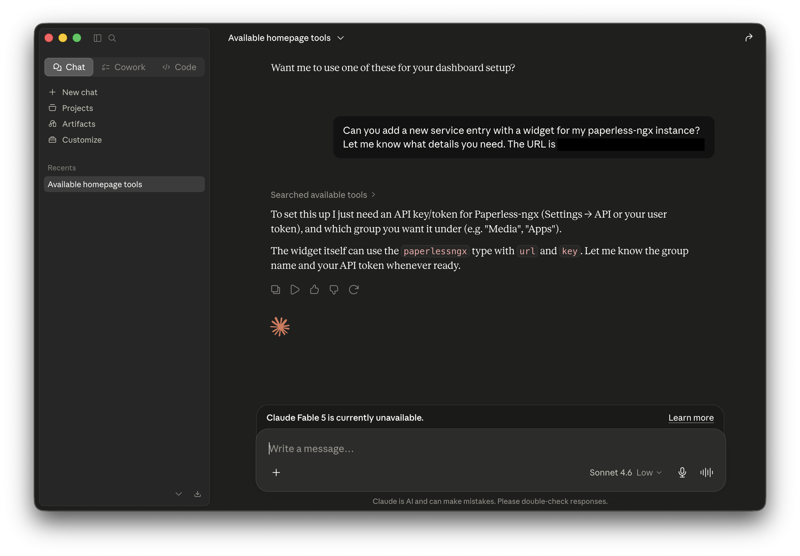 Example of Claude Request