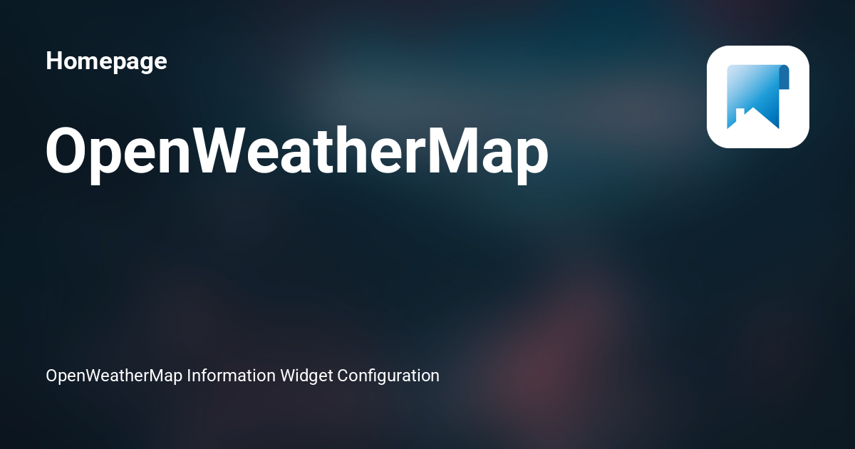 OpenWeatherMap - Homepage