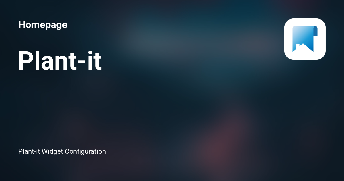 Plant-it - Homepage