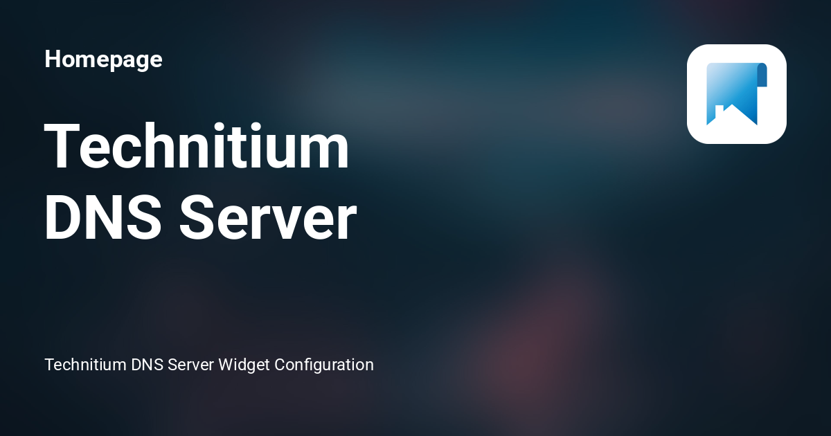 Technitium DNS Server - Homepage